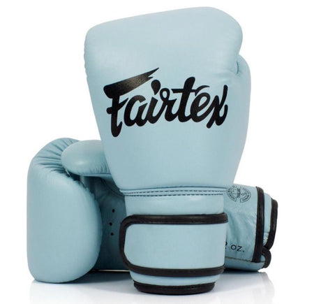 Genuine Leather Boxing Gloves - BGV20 PASTEL BLUE